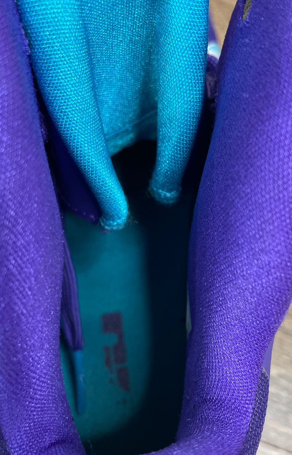 Nike LeBron 9 GS Summit Lake Hornets Purple Aqua Basketball Shoes Size 6Y