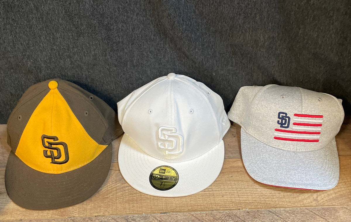 MLB Baseball San Diego Padres Hat Lot New Era Snapback Fitted 7 Pieces
