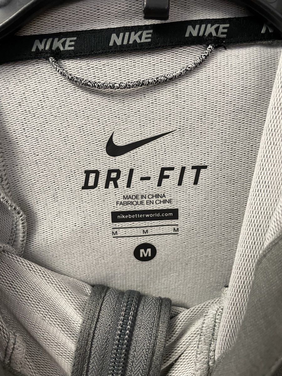 Nike Men's Grey Dri-Fit Full Zip Training Hoodie Sweatshirt NWT Sz M