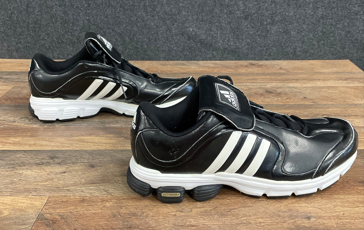 Adidas PowerAlley Trainer Black White Baseball Turf Shoes Men's Size 13