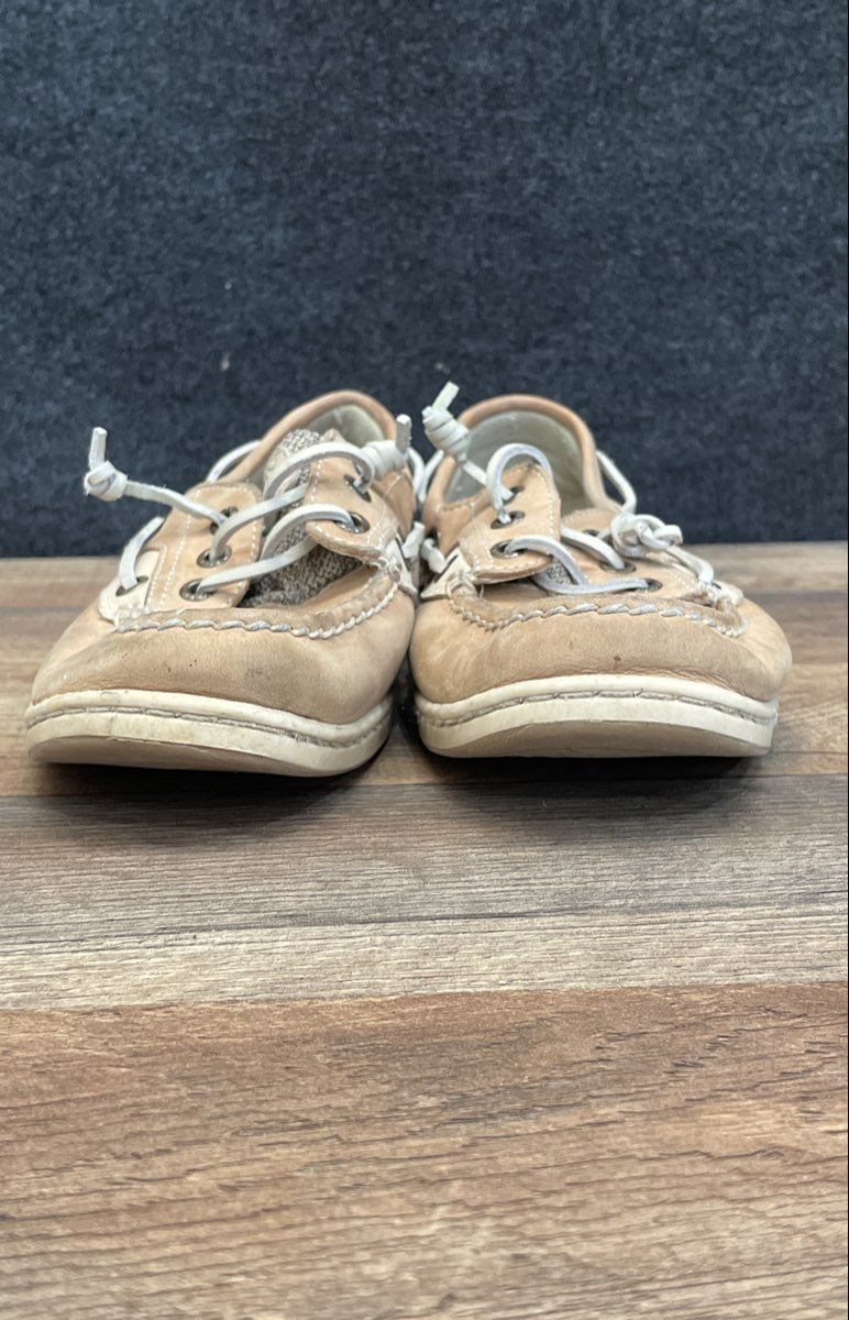 Sperry Top-Sider Angelfish Brown Tan Leather Mesh Boat Shoes Women's Size 7.5