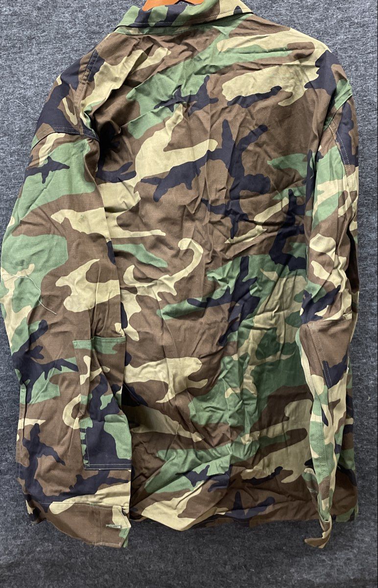 Lion Apparel Men's Vintage Woodland Camo BDU 1000 Field Shirt Jacket USA Sz XL/L