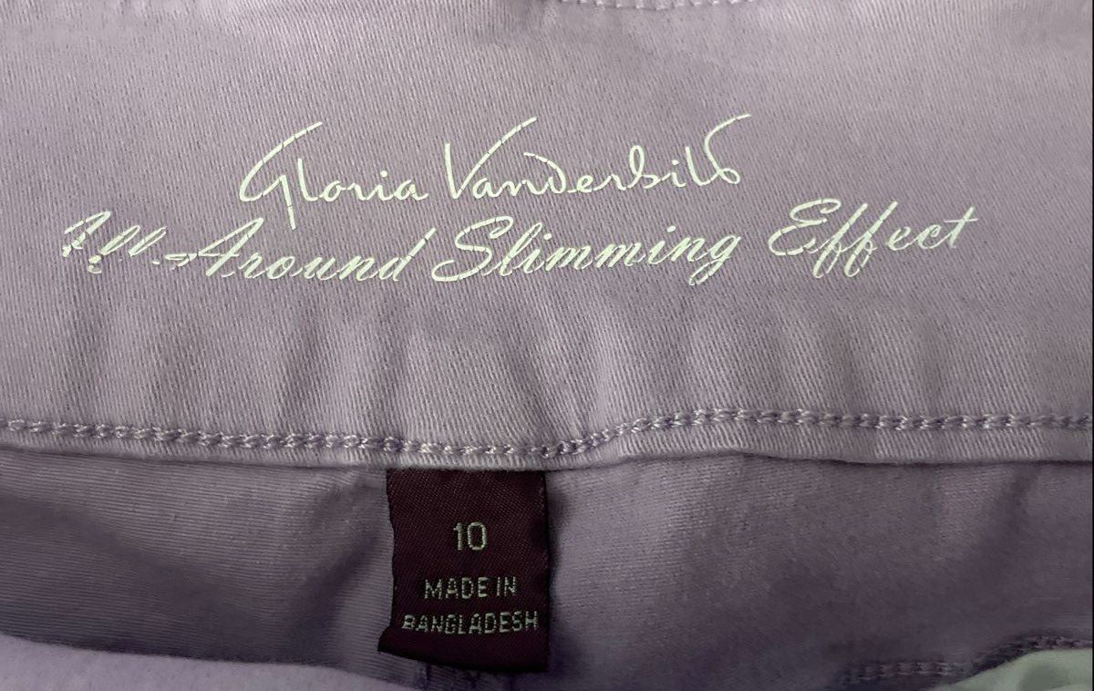 Gloria Vanderbilt Women's Amanda Slimming Stretch Lilac Cropped Jeans Size 10