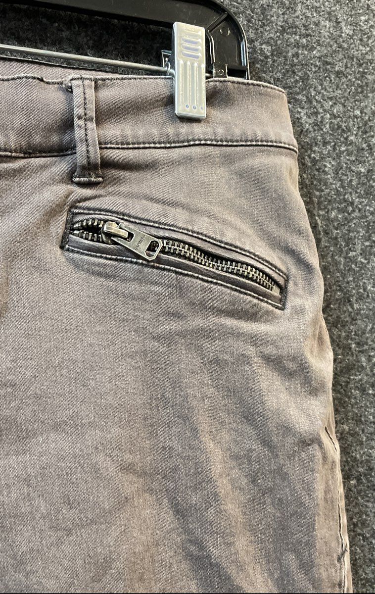Express Women's Gray Mid Rise Moto Zipper Legging Skinny Pants Sz 10S