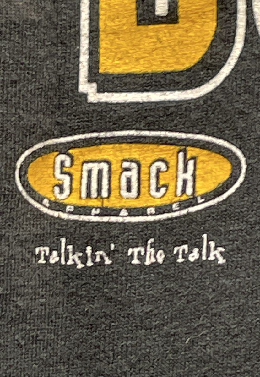 Smack Apparel Men's Black Vintage Y2K Pittsburgh Steelers Parody T-Shirt Sz L