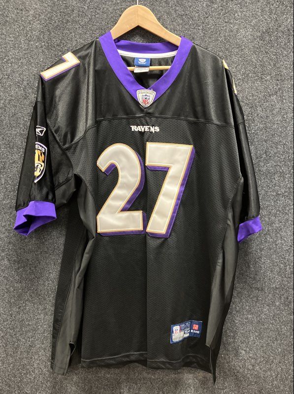 Reebok Men's Baltimore Ravens Ray Rice #27 NFL Onfield Jersey Black Sz 54