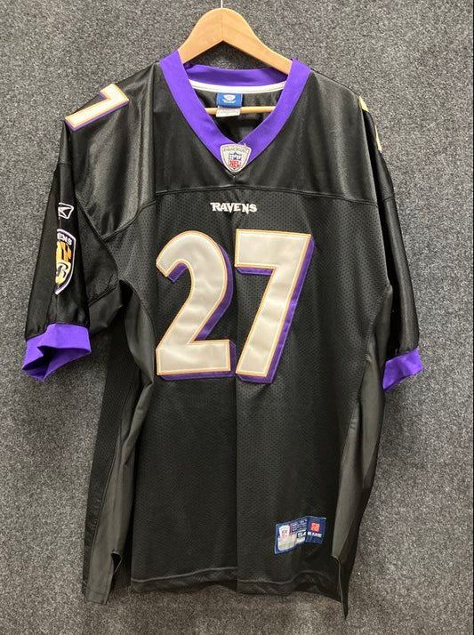 Reebok Men's Baltimore Ravens Ray Rice #27 NFL Onfield Jersey Black Sz 54