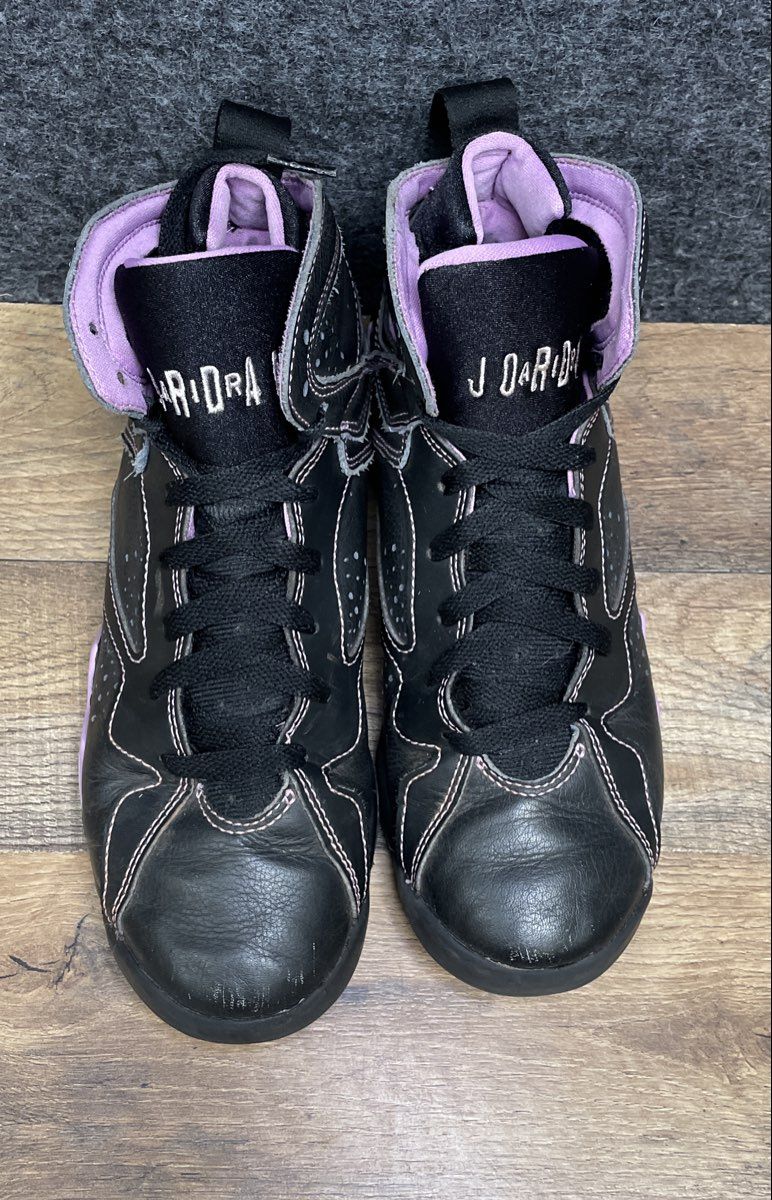Air Jordan 7 Retro GS Black Barely Grape Rush Fuchsia Size 5.5Y