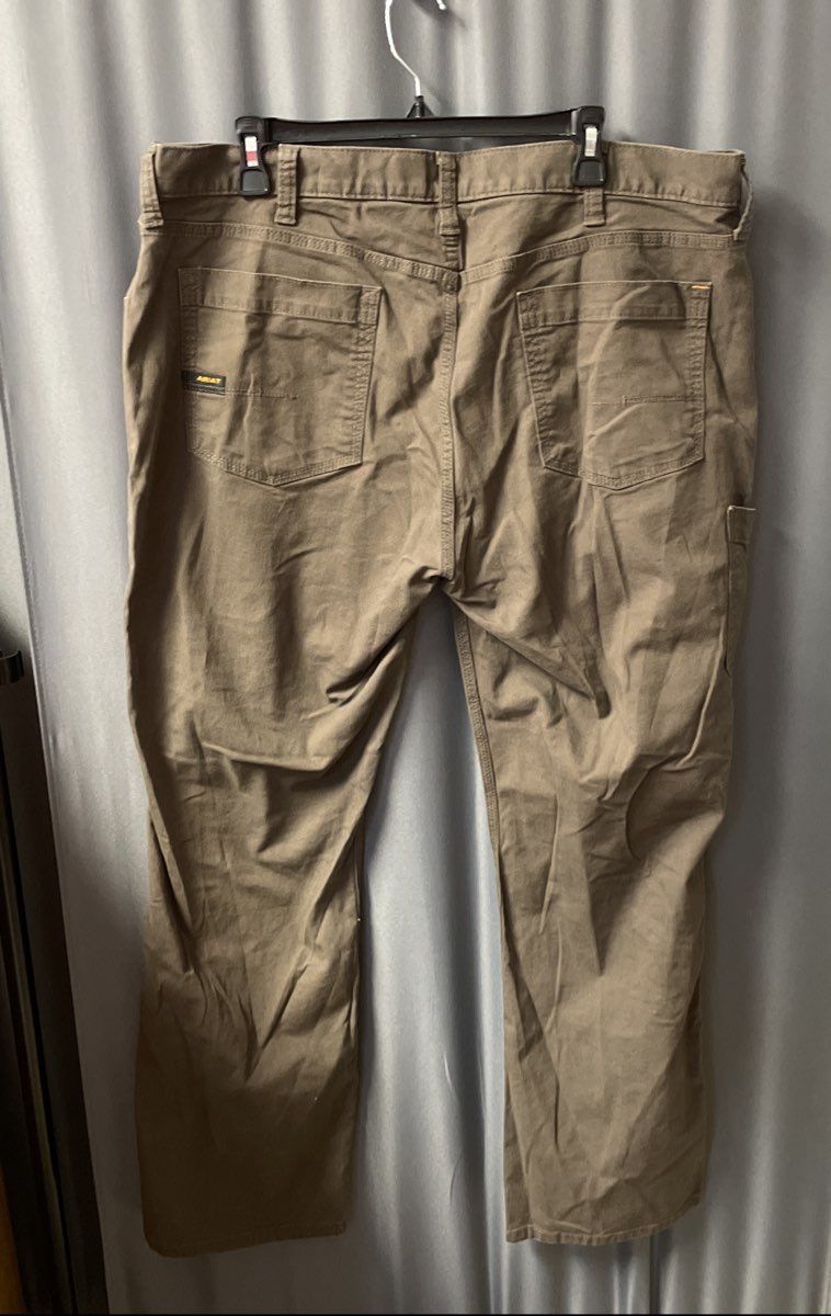Ariat Men's Brown Rebar M4 Relaxed Straight Work Utility Pants Size 38x32