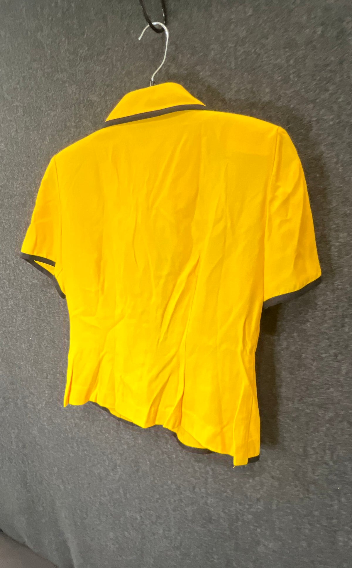 Vintage 90s Nine 2 Nine Women's Yellow Short Sleeve Button Up Shirt Jacket 4P