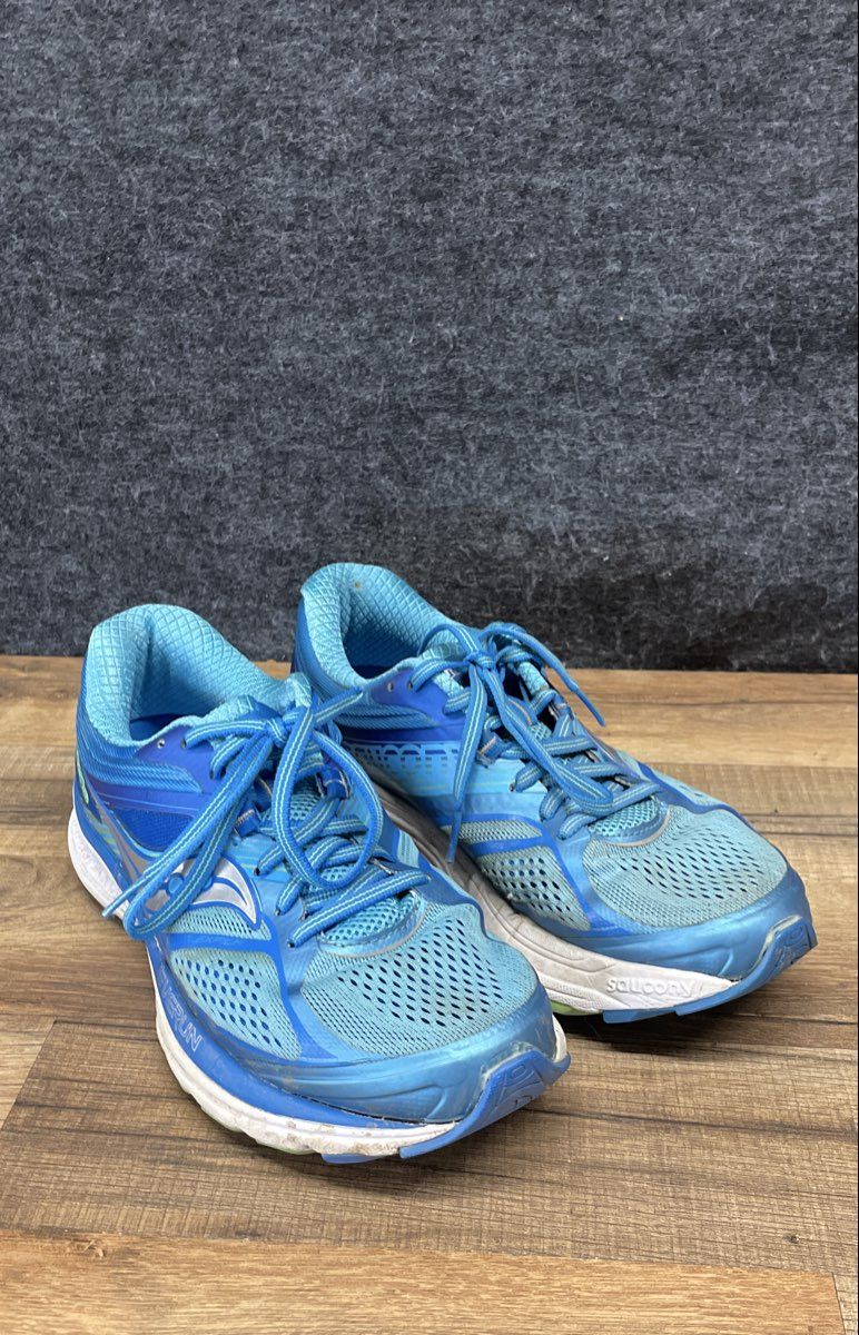 Saucony Guide 10 Light Blue Silver Women's Running Shoes Size 8.5