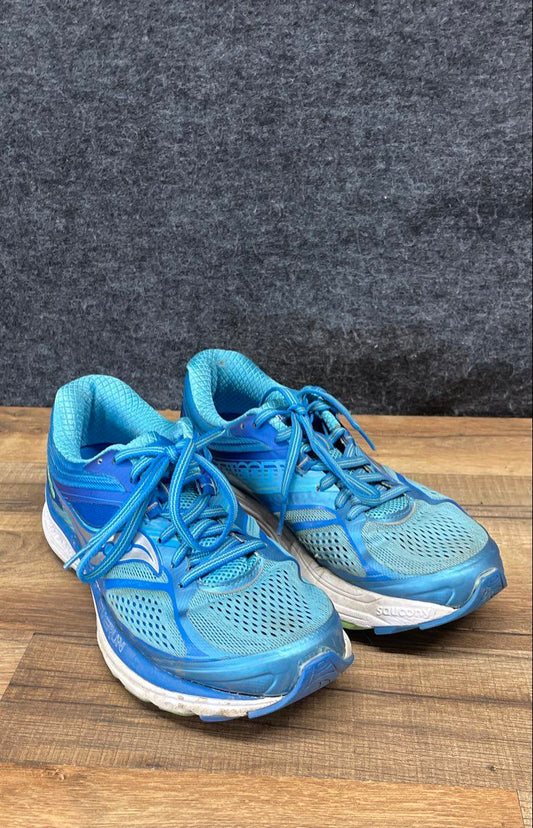 Saucony Guide 10 Light Blue Silver Women's Running Shoes Size 8.5
