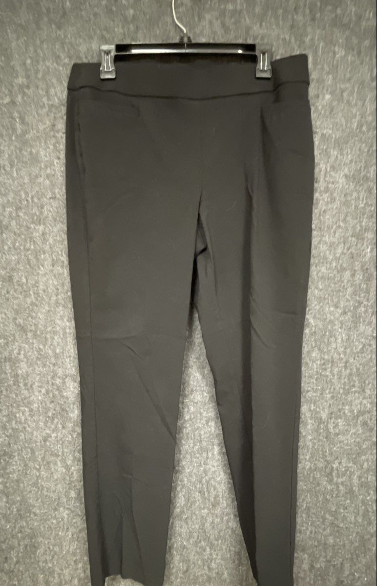 Liz Claiborne Women's Lisa Black Tapered Pull On Career Dress Pants Sz 12
