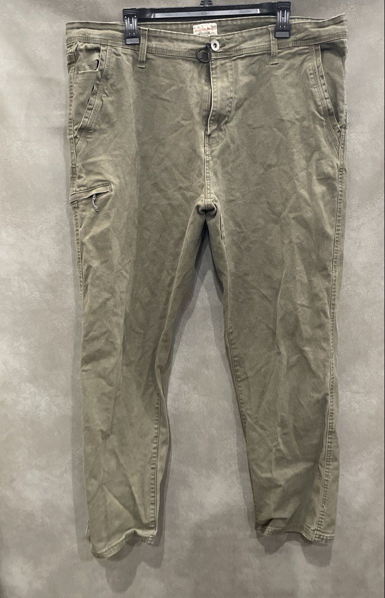 Weatherproof Vintage Men's Olive Green Relaxed Fit Utility Pants Sz 40x30
