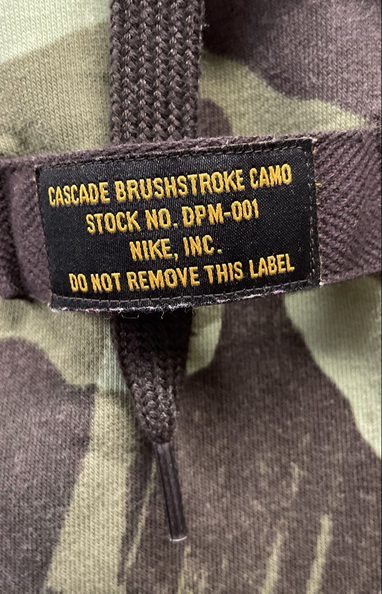 Nike Men's Cascade Brushstroke Camo Full Zip Dri-Fit Hoodie Green Brown Sz S