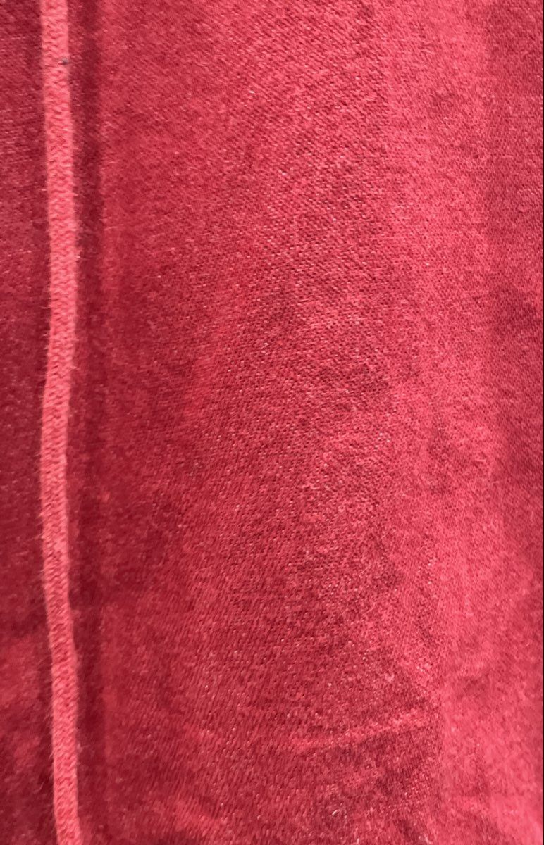 Vintage Y2K Faded Glory Women's Red Denim Skirt Drawstring Waist Pockets Sz 8