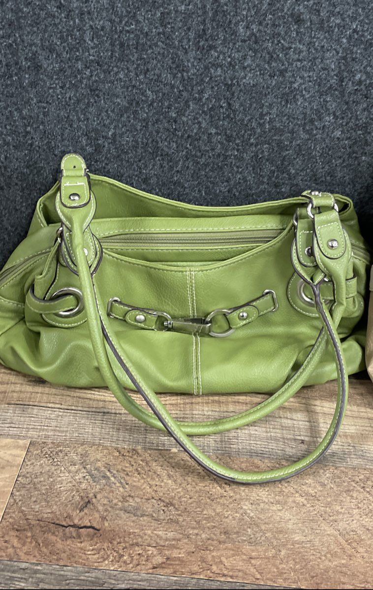 Rosetti Green Tan Faux Leather Shoulder Bag Handbag Lot of 2
