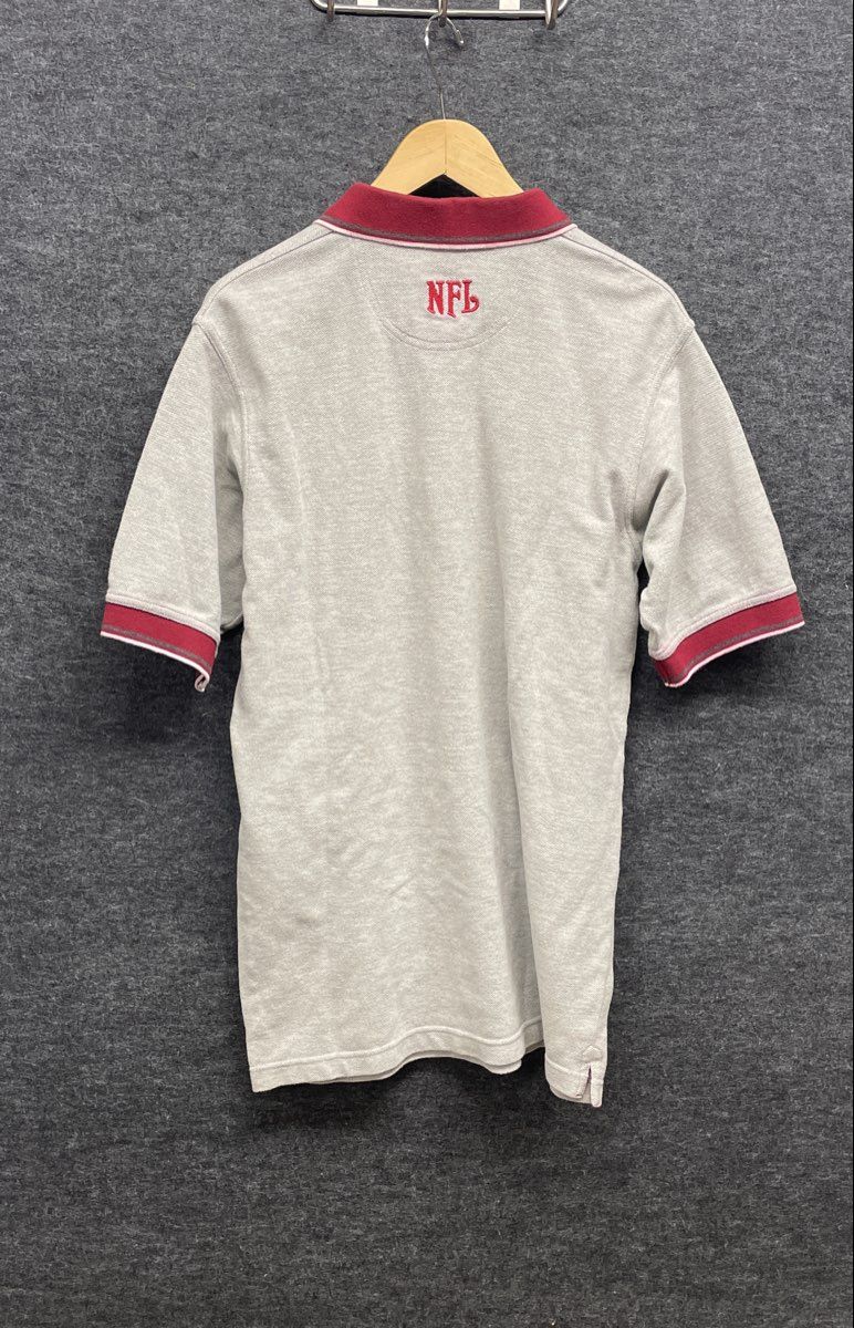 NFL Football Washington Redskins Polo Shirt Short Sleeve Grey Mens Size Medium