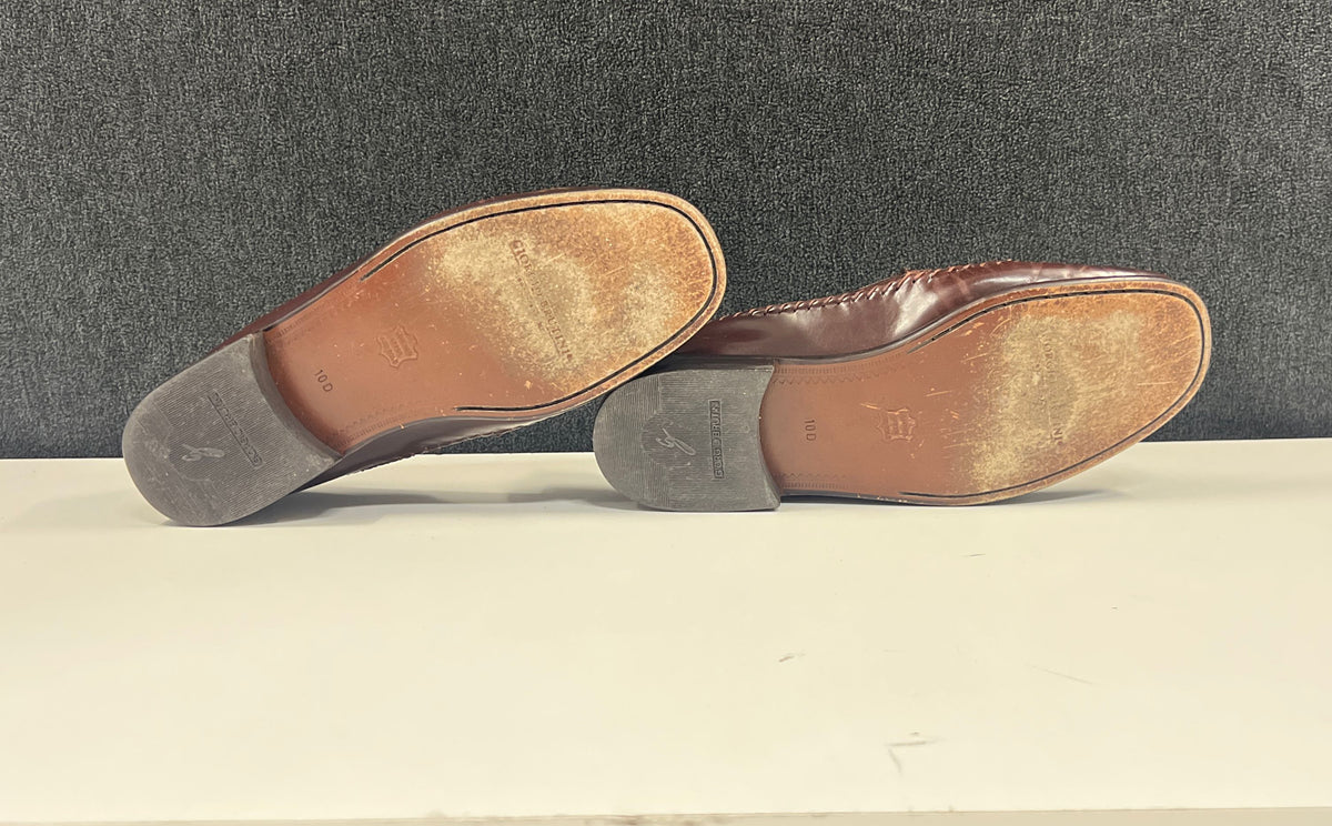 Giorgio Brutini Regal Brown Leather Slip-On Loafers Men's Size 10