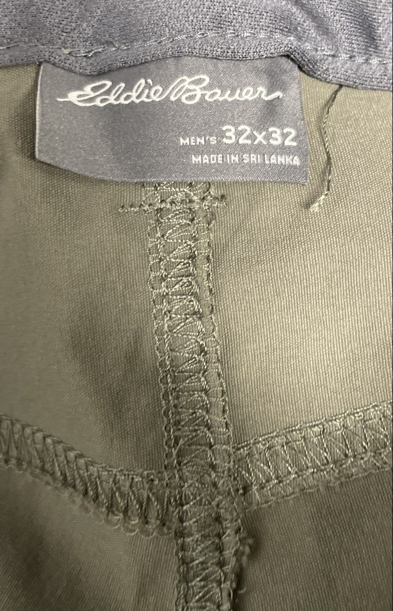 Eddie Bauer Men's Khaki Convertible Tech Hiking Pants Sz 32x32