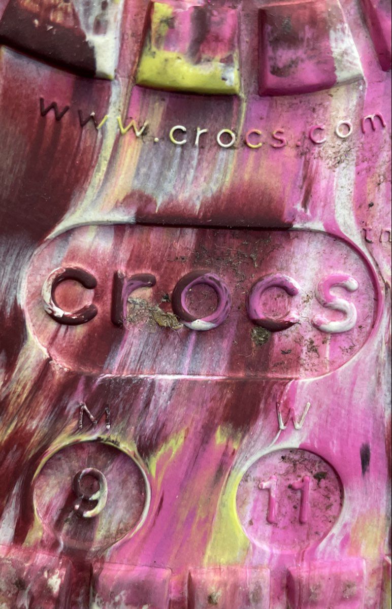 Crocs Classic Translucent Clog Purple Pink Multi-Color Marbled Women's Size 11