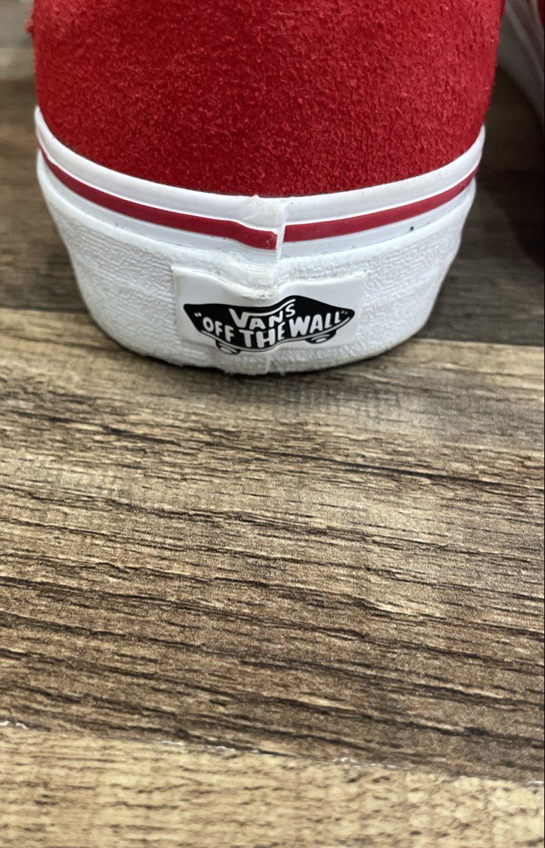 Vans Old Skool Checkerboard Racing Red White Sneakers Size Men 8 Women 9.5