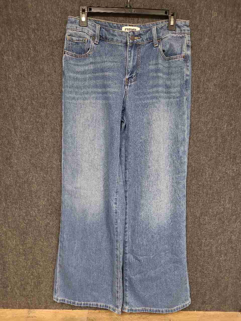 RSQ Women's Light Wash Blue Mid Rise Wide Leg Denim Jeans Size 26