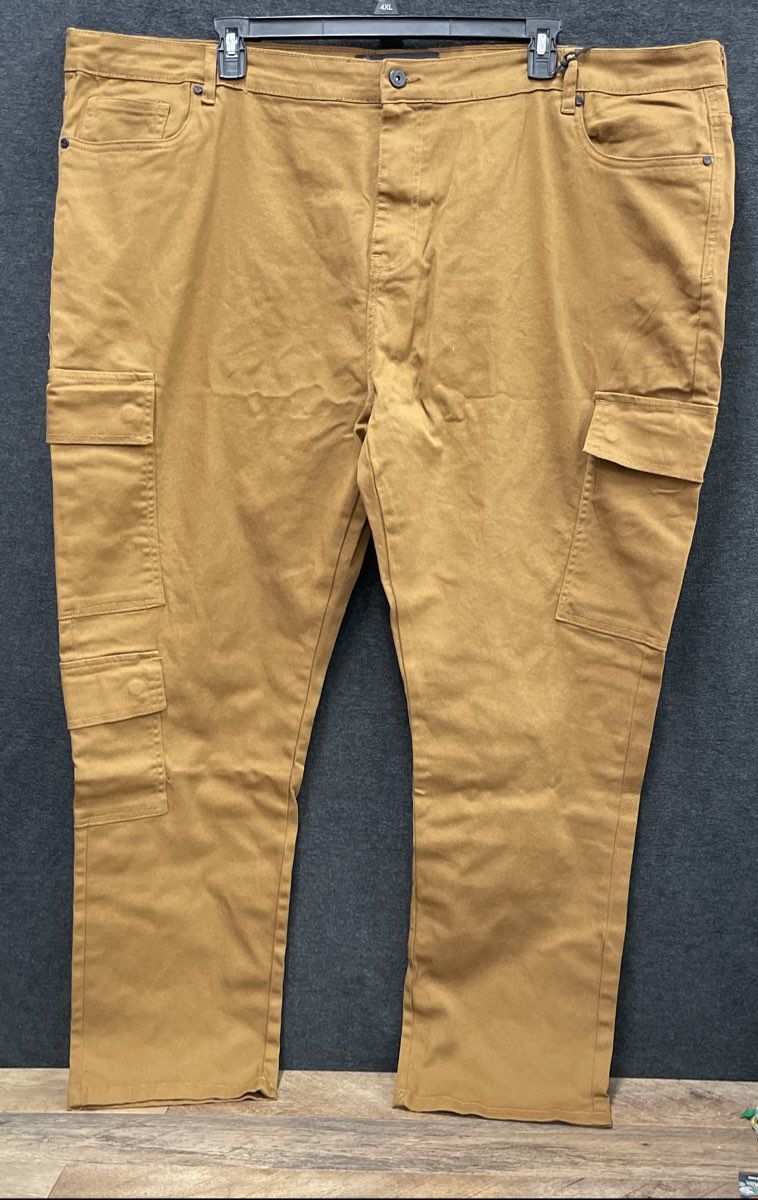 Steve's Jeans Men's Tobacco Regular Fit Comfort Stretch Cargo Jeans NWT 50/32