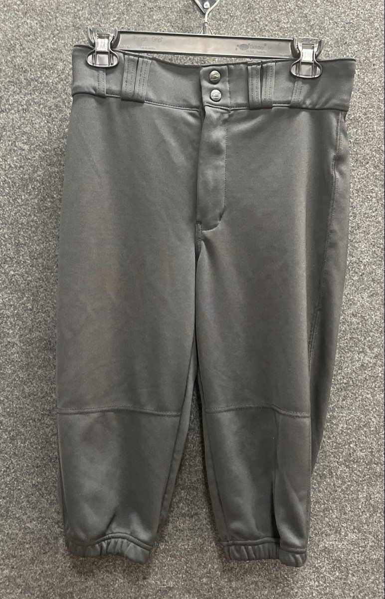 Champro Adult Gray Baseball Pants Reinforced Knees Double Snap Sz S