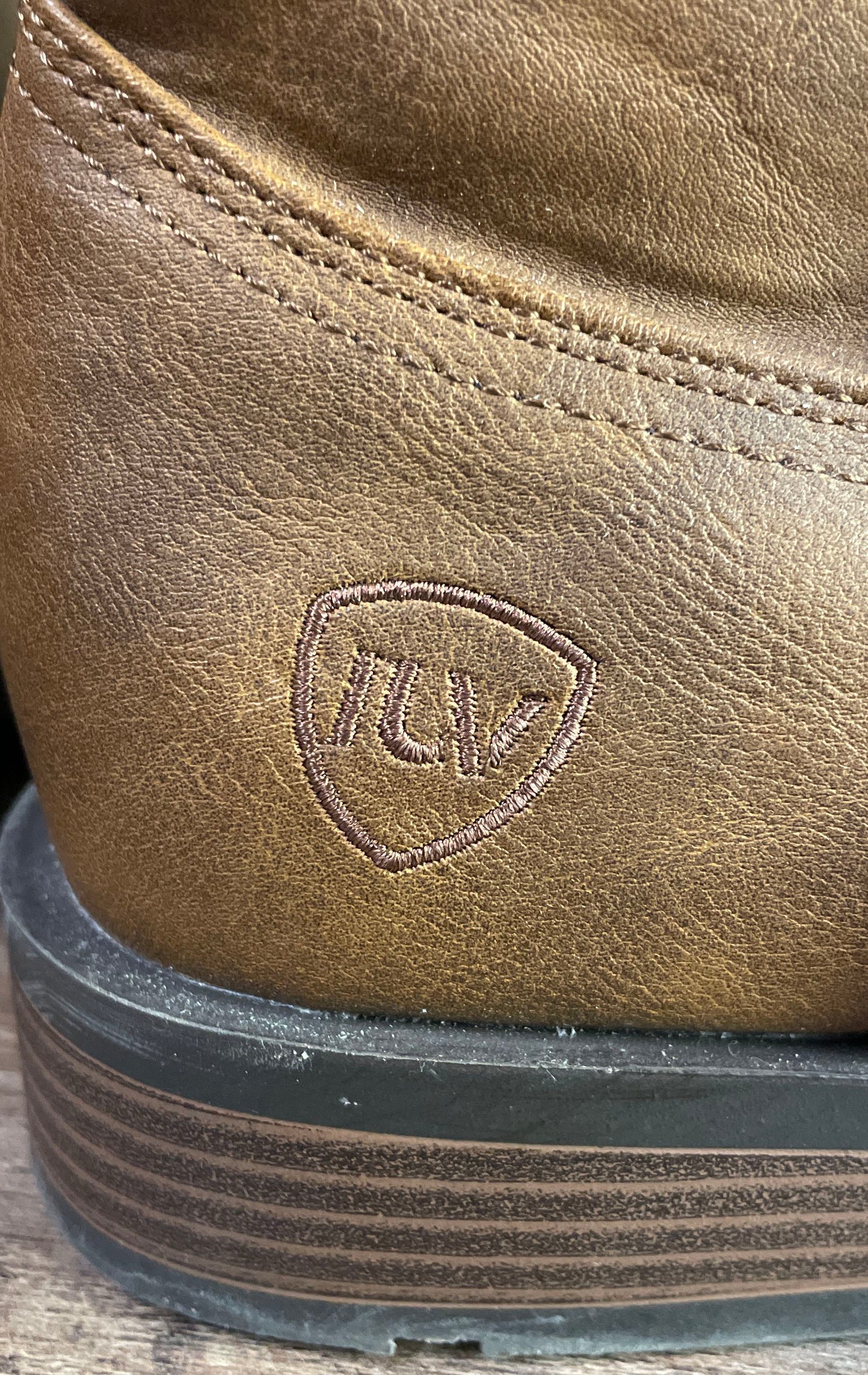 Ivu CB-512 Brown Faux Leather Square Toe Western Cowboy Boots Mens Size 9