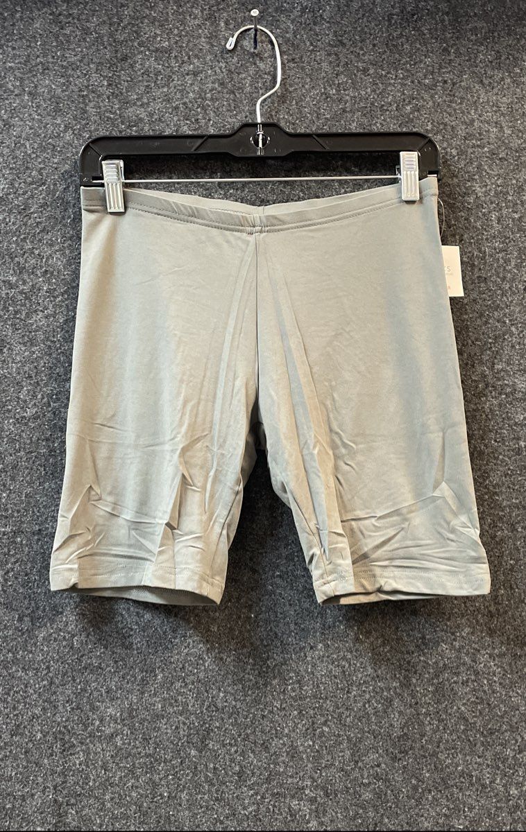 Sexy Basics Women's Gray Stretch Athleisure Bike Shorts SBW09X3 Sz L NWT