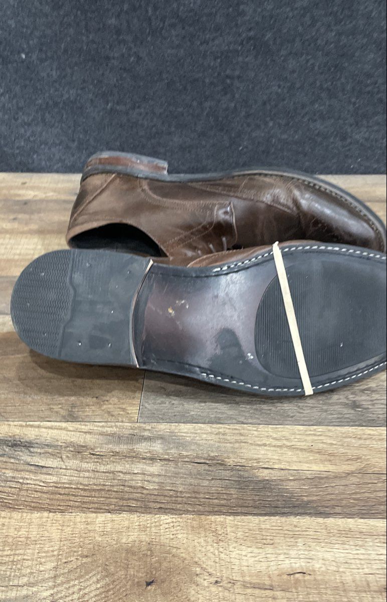 Joseph Abboud Hensley Dark Brown Leather Wingtip Brogue Derby Shoes 11