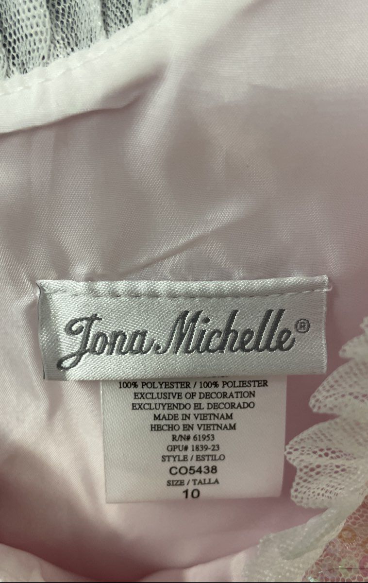 Jona Michelle Girl's Pink Pastel Sequined Tulle Party Dress Sz 10 NWT