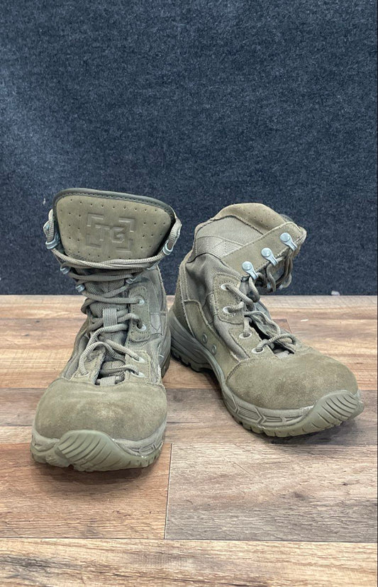 TacticalGear.com Sage Green 8" Suede Nylon Tactical Duty Boots Size 7.5W