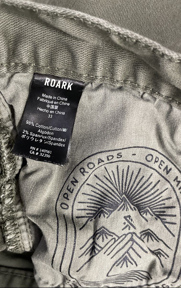 Roark Men's HWY 128 Straight Fit Denim Jeans Olive Green Stretch Sz 33x32