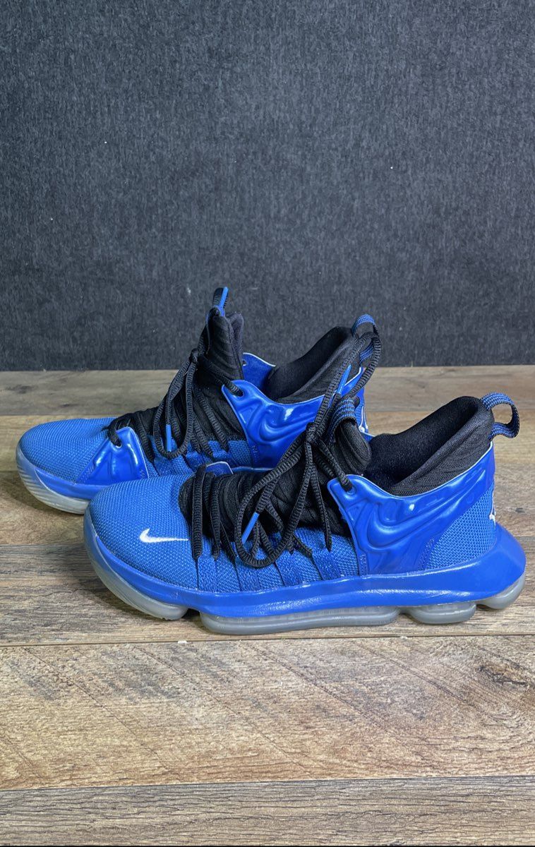 Nike Zoom KD10 Blue Black Youth Basketball Shoes Size 5.5Y