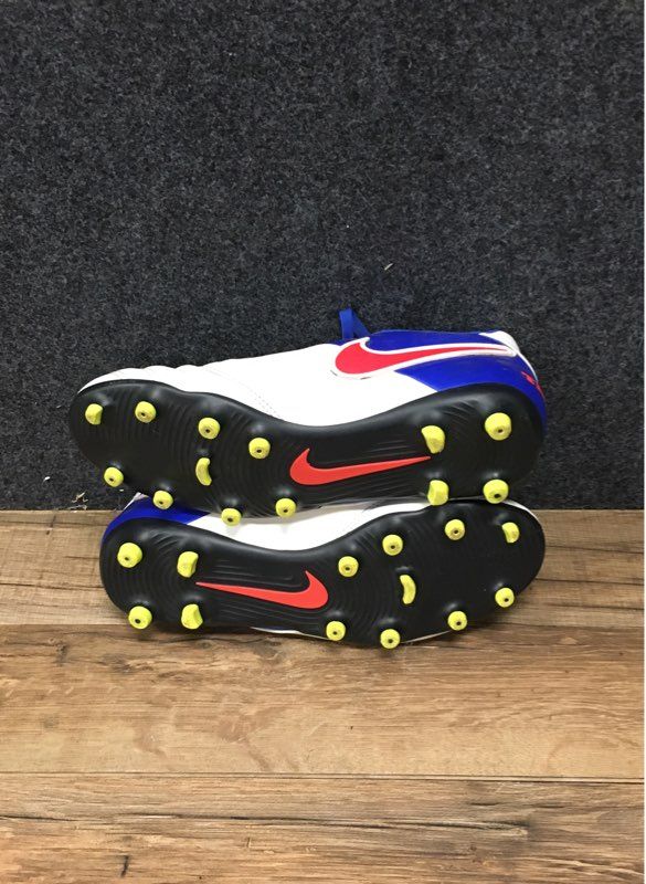 Nike Tiempo Rio III FG White Blue Lagoon Soccer Cleats Womens Size 9