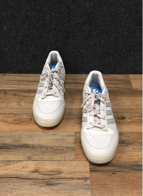 adidas Forum Low Talc Sesame White Grey Leather Sneakers Men's Size 9.5