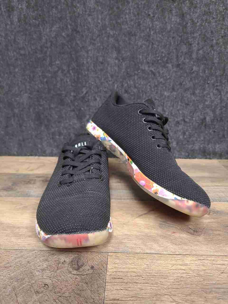 NOBULL SuperFabric Trainer Black Floral Wildflower Shoes Women's 8.5 Men's 7