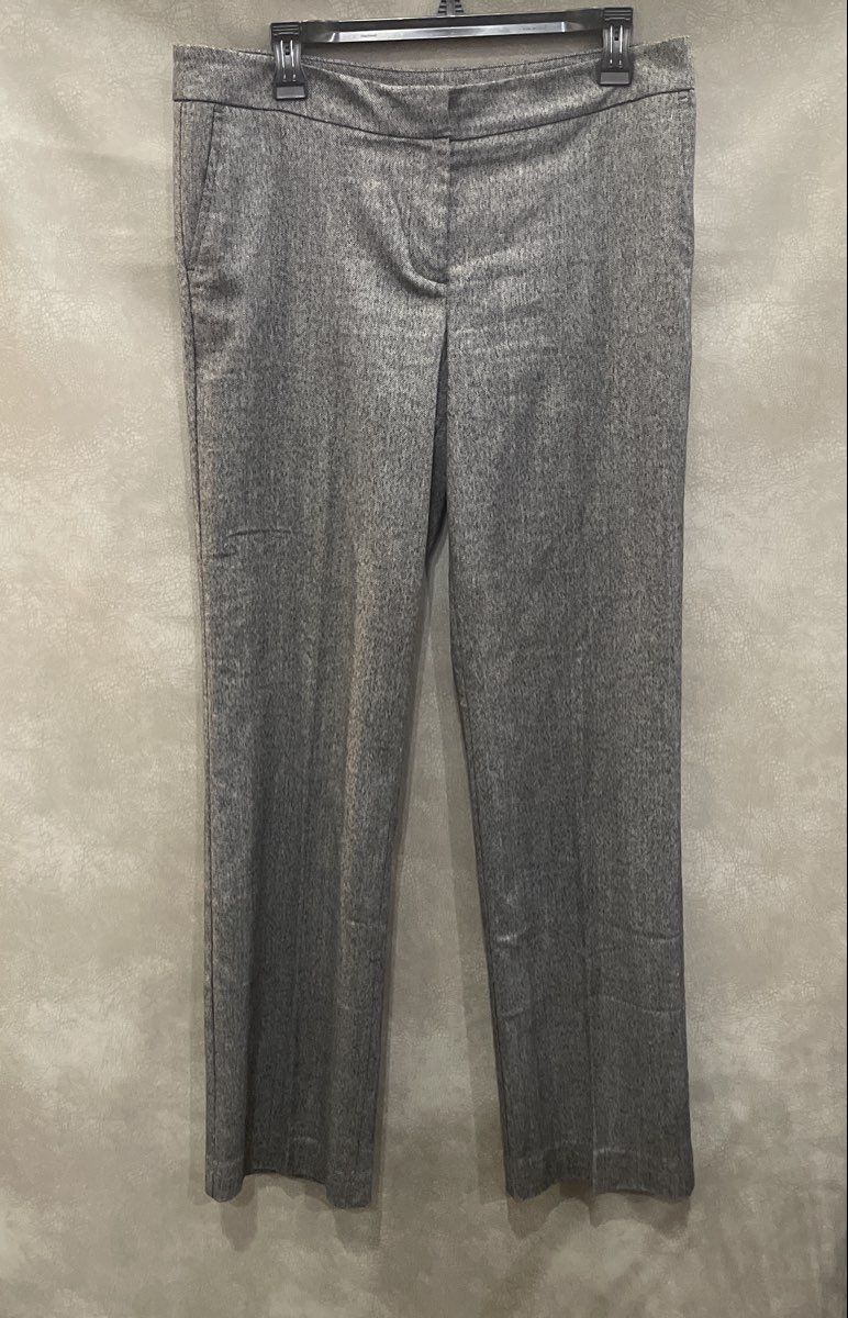 Jones New York Sport Women's Grey Textured Straight Leg Stretch Pants Size 8
