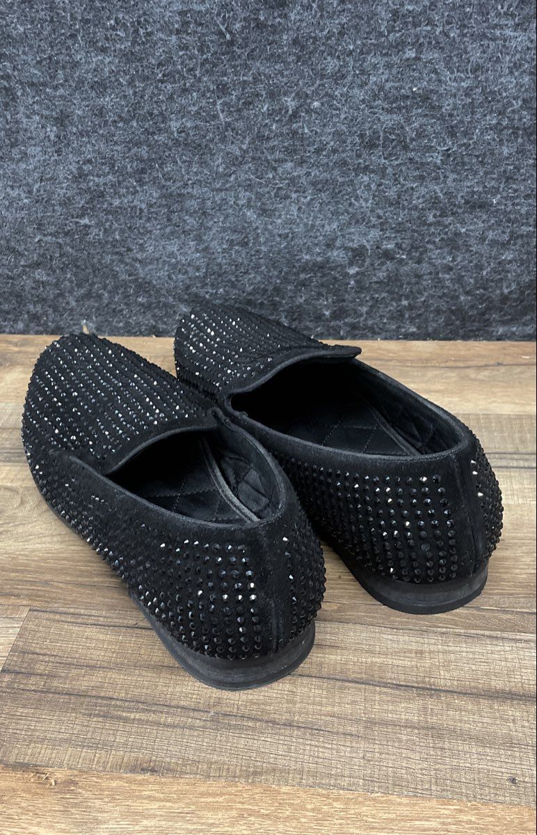 Steve Madden Caviarr Black Studded Rhinestone Loafers Men's Size 12