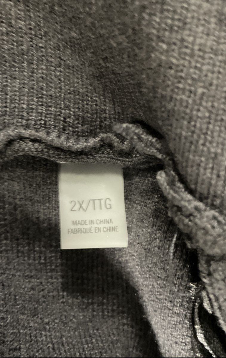 T Tahari Women's Gray Quarter Zip Ribbed Pullover Sweater Plus Size 2X