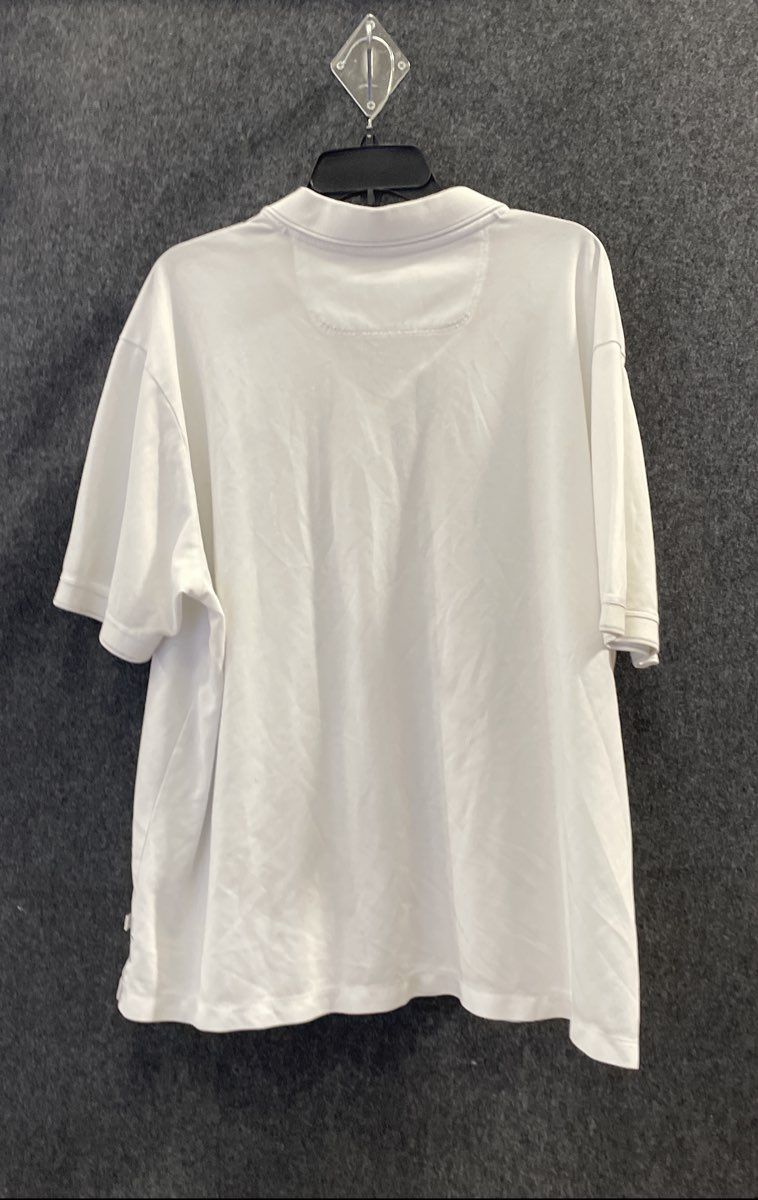 Tommy Bahama Men's White Short Sleeve Polo Shirt Supima Cotton Blend Size XXL