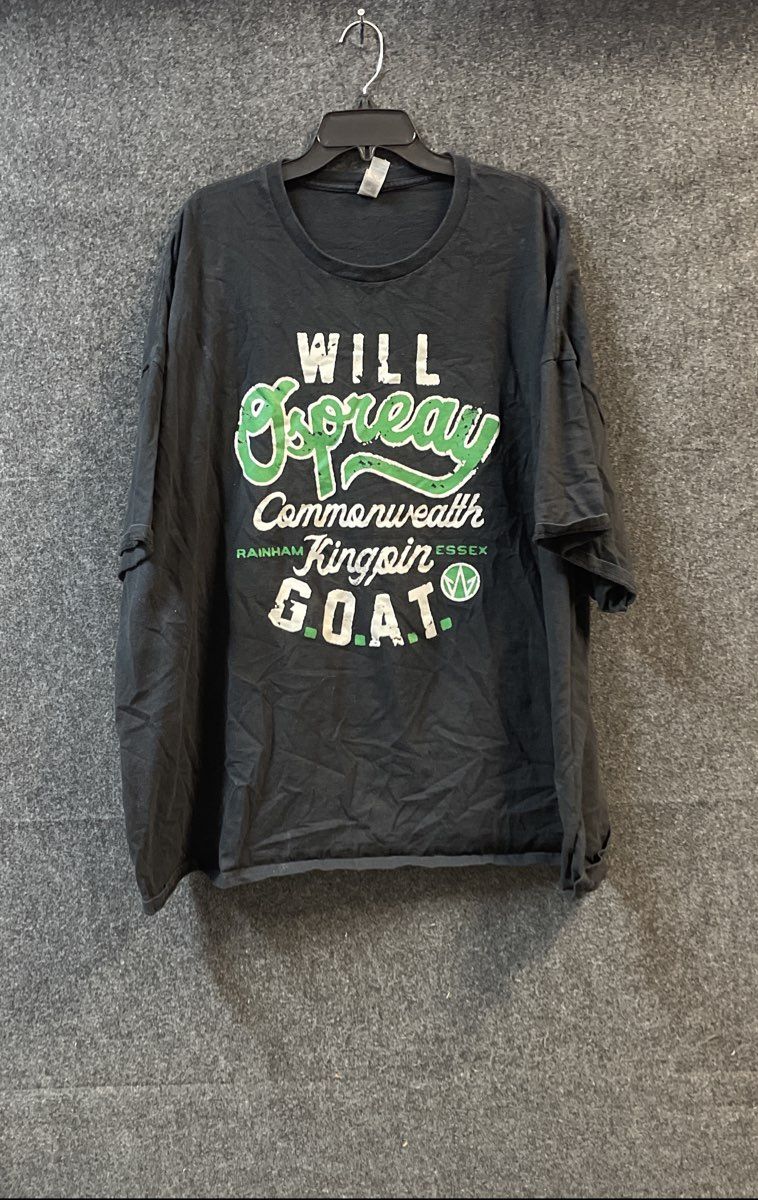 Gildan Men's Black Will Ospreay Commonwealth Kingpin Wrestling Shirt Sz 5XL