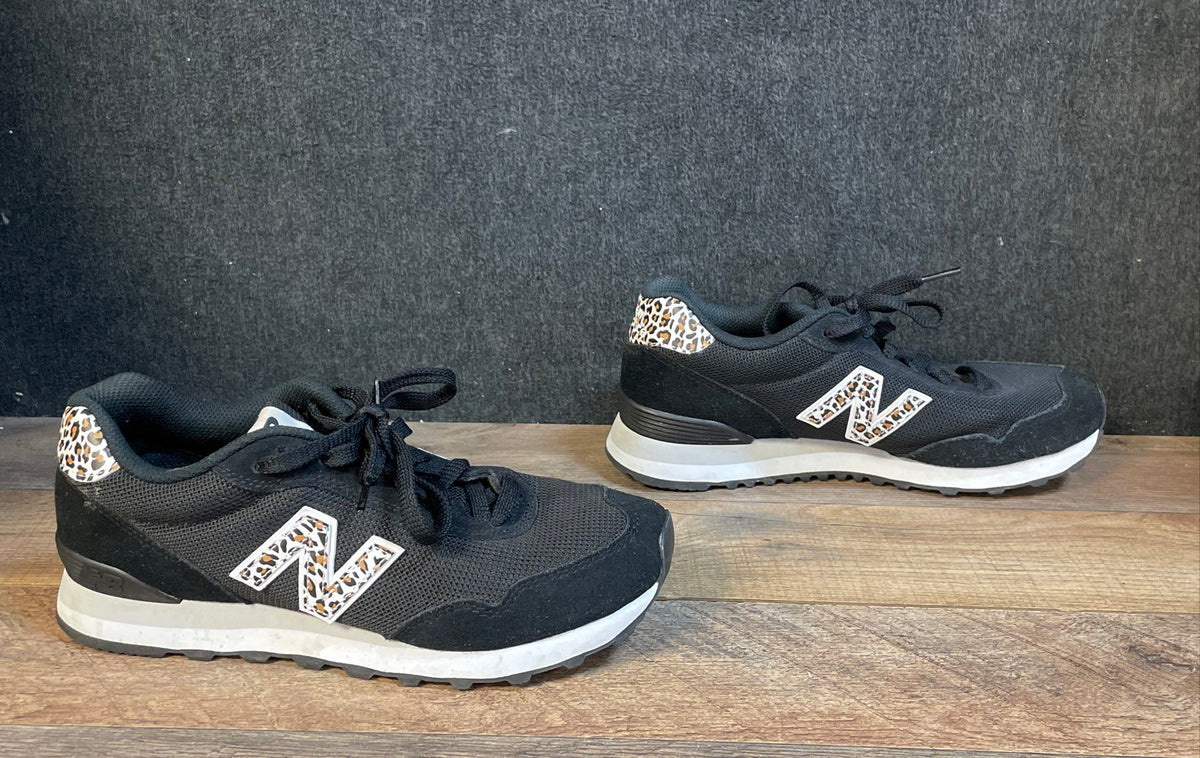 New Balance 515 Black Leopard Print Women's Lifestyle Sneakers Size 9