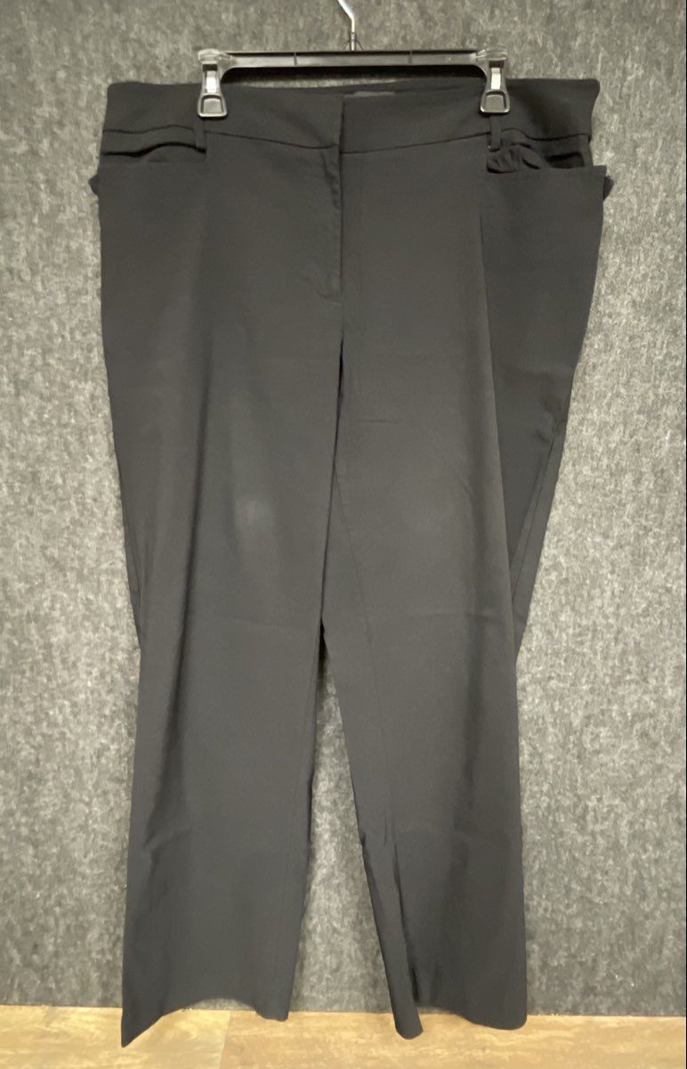 Lane Bryant Women's Black Stretch Dress Pants Trousers Slacks Sz 18 Average