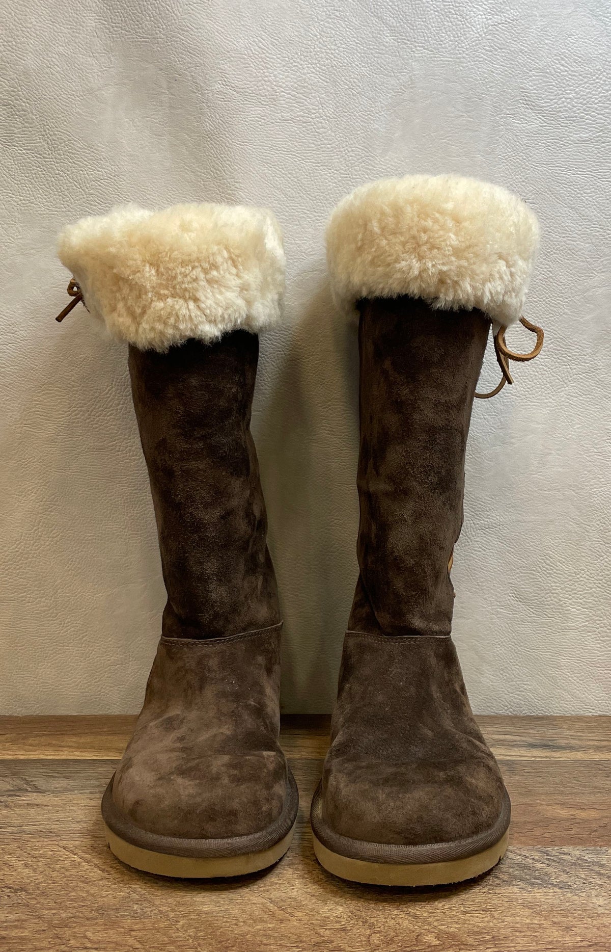 Vintage 2000s UGG Australia Upside Tall 5163 Brown Suede Boots Women's Size 9