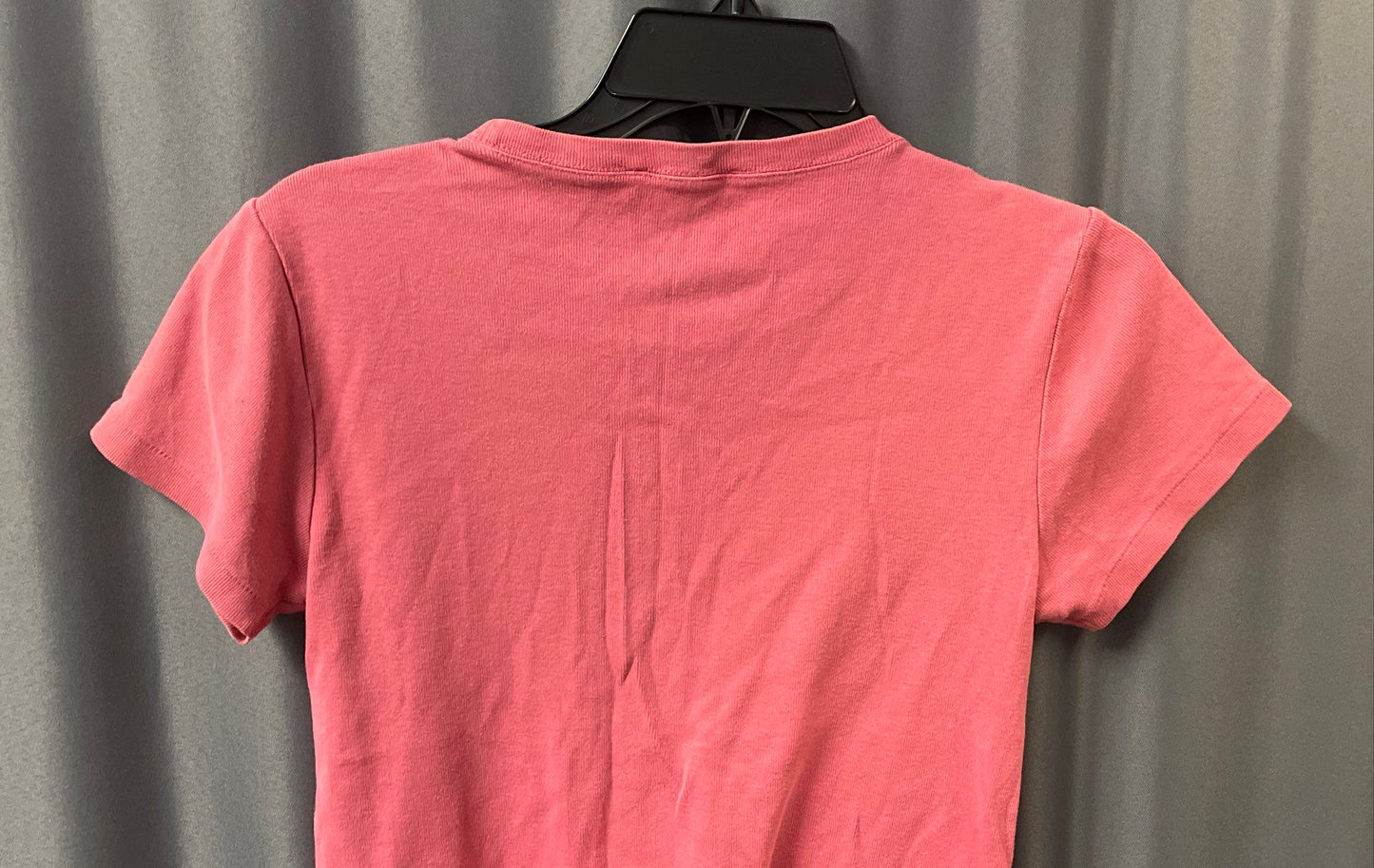 Ralph Lauren Women's Pink Cotton Crew Neck Short Sleeve T-Shirt Pony Logo Sz M