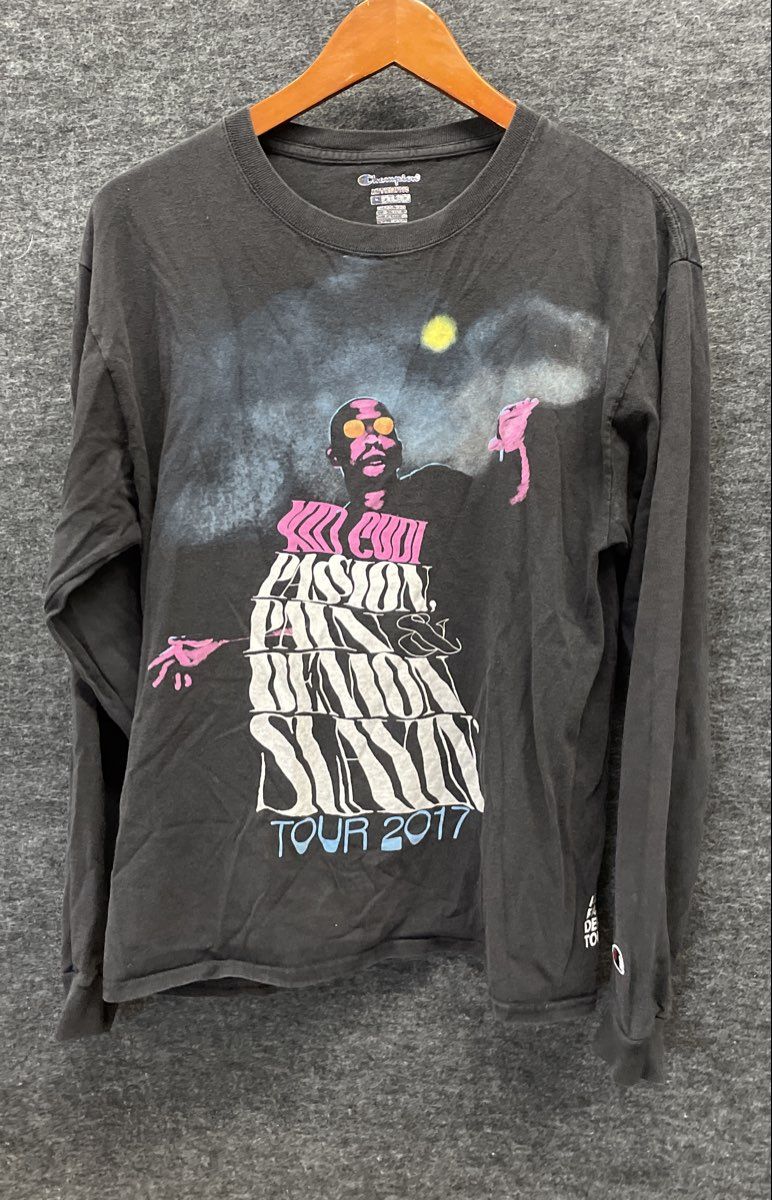 Champion Men's Kid Cudi Passion Pain & Demon Slayin Tour 2017 LS Shirt M
