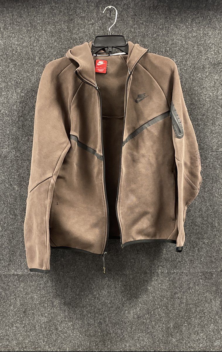 Nike Men's Sportswear Tech Fleece Full Zip Hoodie Brown Jacket Sz Medium